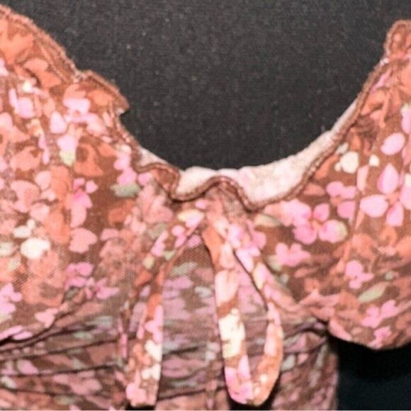 NWT Lily Rose Floral Ruched Bodycon Mesh Dress sz L - Picture 5 of 13